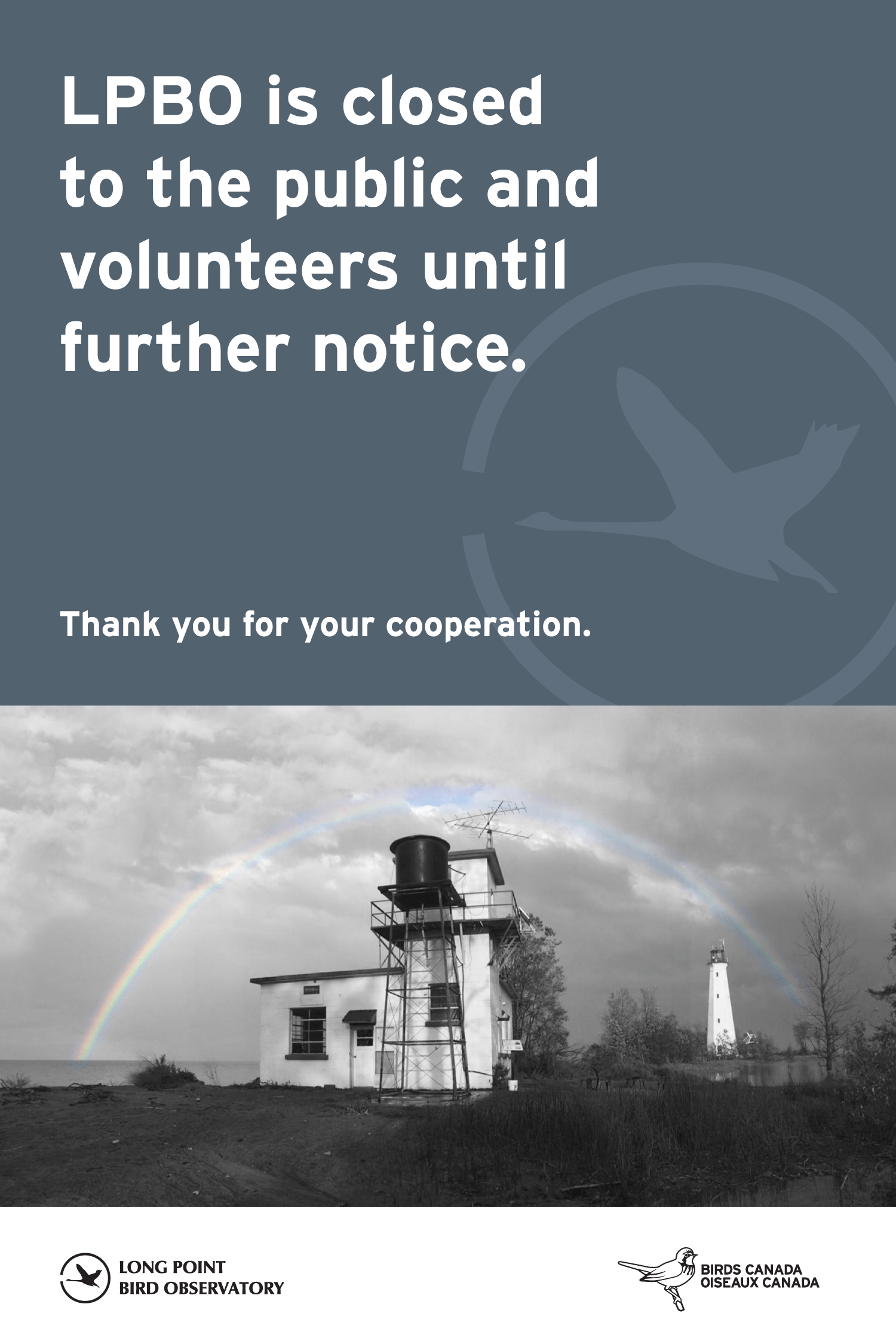 Long Point Bird Observatory is closed to the public until further notice.